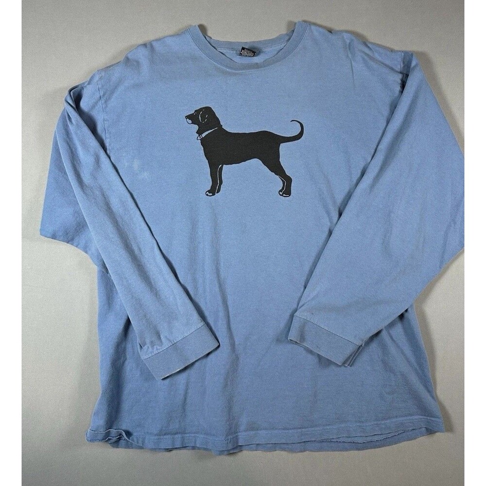 Vintage The Black Dog Martha's Vineyard Men's Blue Long Sleeve Crew Tee XXL